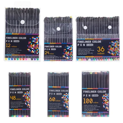 12/24/36/48/60/100 Color Office Supply Art Drawing Fineliner Farbstift