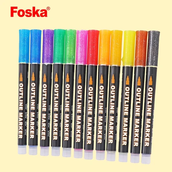 Foska Art Drawing Outline Fineliner Farbmarkerstifte